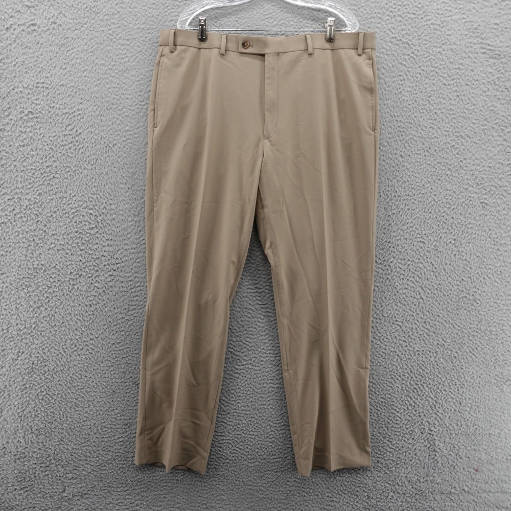 Lauren Ralph Lauren Dress Pants Size 40x32 Brown Men Classic Fit Stretch Viscose